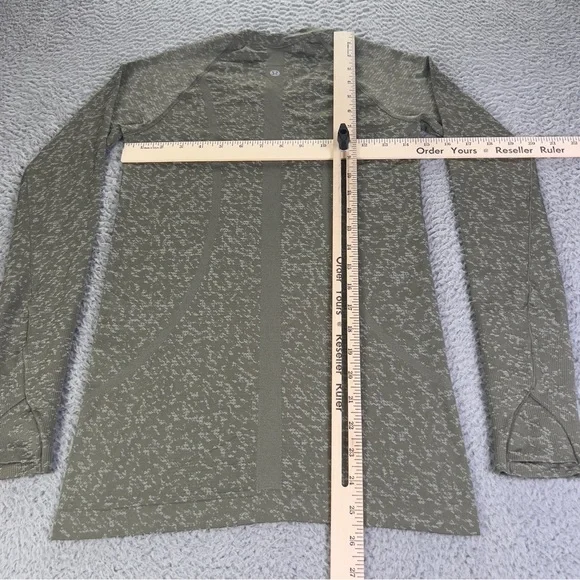 Lululemon Swiftly Tech Shirt Womens 4 Green Long Sleeve Running Athletic Gym - Picture 3 of 6